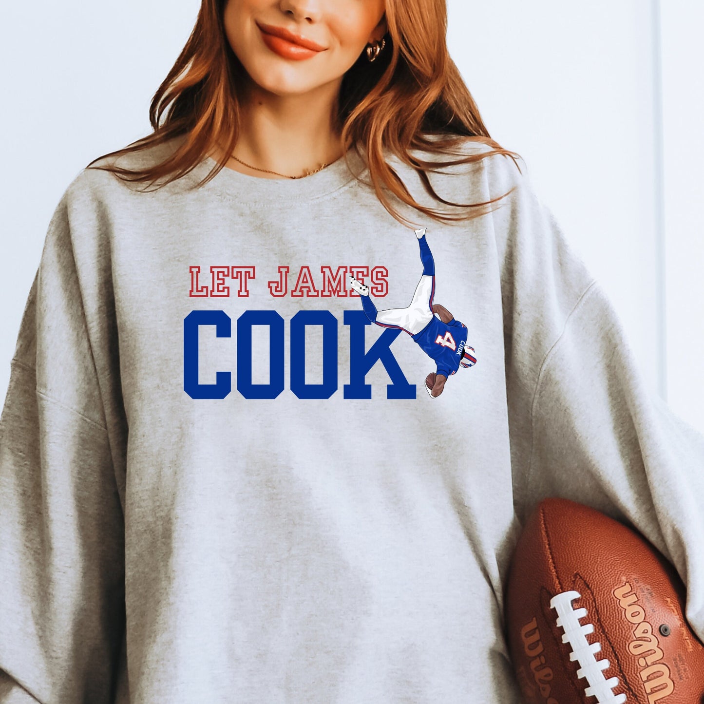 Let James Cook Buffalo Football Shirt or Sweatshirt