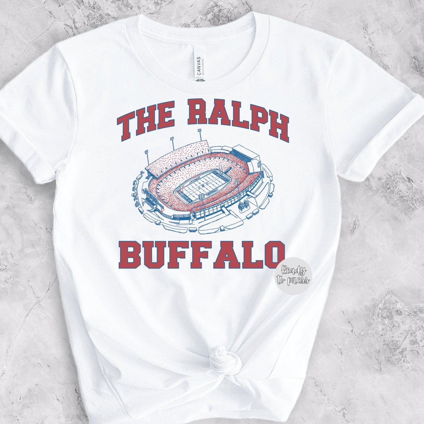 The Ralph Buffalo Football T-Shirt or Sweatshirt White