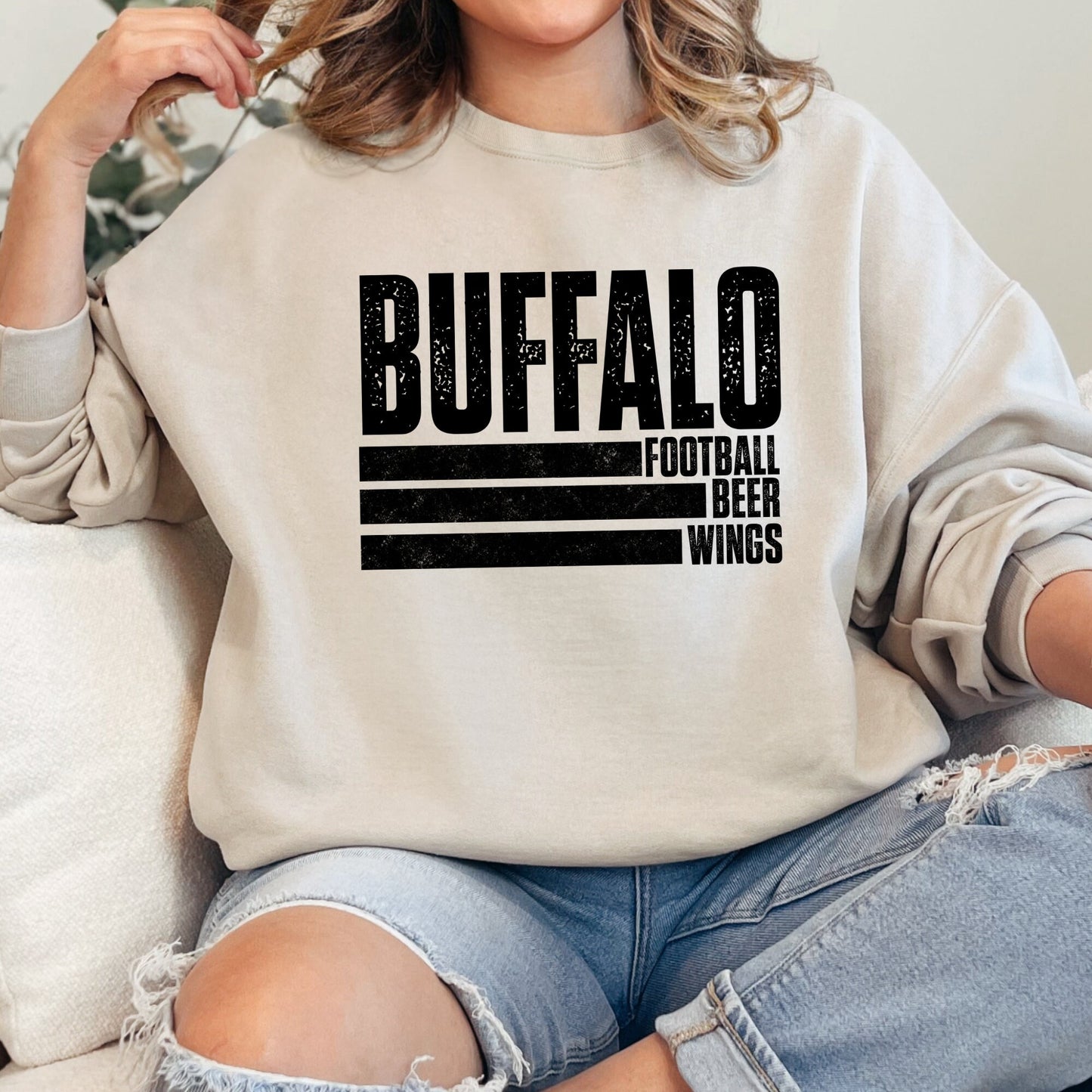 Buffalo Football Beer Wings T-shirt or Sweatshirt