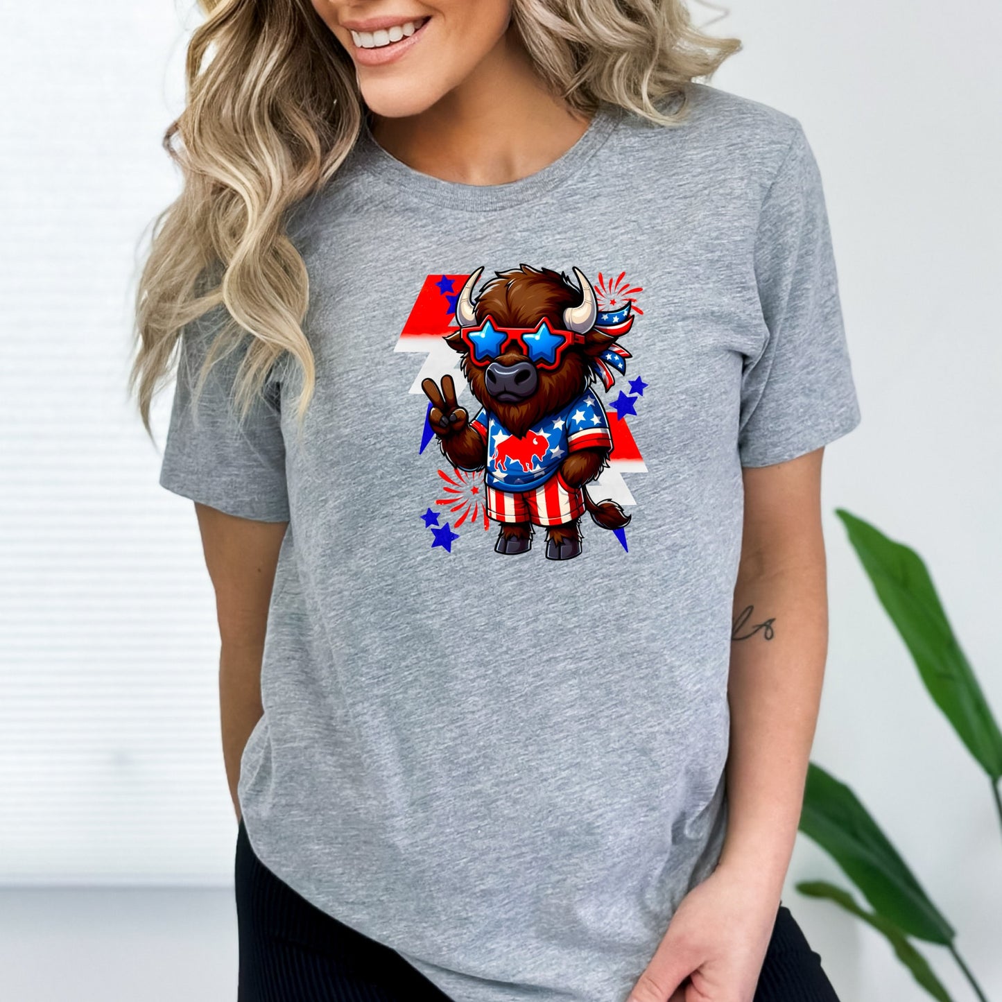 Patriotic Buffalo USA Fireworks T-Shirt, Sweatshirt or Hoodie